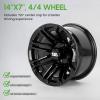 image10L0L 8quot10quot12quot14quot Golf Cart Aluminum Wheels  Upgrade Set of 4 with SS Center Caps  Lightweight Durable Design for Enhanced Handling ampamp Custom Style Machined Black SilverHT036Gloss Black Full