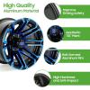 image10L0L 8quot10quot12quot14quot Golf Cart Aluminum Wheels  Upgrade Set of 4 with SS Center Caps  Lightweight Durable Design for Enhanced Handling ampamp Custom Style Machined Black SilverHT036Oceanic Gloss Blue Elite Finish