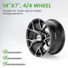 image10L0L 8quot10quot12quot14quot Golf Cart Aluminum Wheels  Upgrade Set of 4 with SS Center Caps  Lightweight Durable Design for Enhanced Handling ampamp Custom Style Machined Black SilverHT052Gloss Black Full