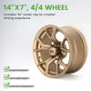 image10L0L 8quot10quot12quot14quot Golf Cart Aluminum Wheels  Upgrade Set of 4 with SS Center Caps  Lightweight Durable Design for Enhanced Handling ampamp Custom Style Machined Black SilverHT052Matte Bronze Full