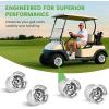 image10L0L 8quot10quot12quot14quot Golf Cart Aluminum Wheels  Upgrade Set of 4 with SS Center Caps  Lightweight Durable Design for Enhanced Handling ampamp Custom Style Machined Black SilverMA063Silver