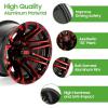 image10L0L 8quot10quot12quot14quot Golf Cart Aluminum Wheels  Upgrade Set of 4 with SS Center Caps  Lightweight Durable Design for Enhanced Handling ampamp Custom Style Machined Black SilverHT036Crimson Metallic HighGloss