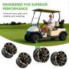 image10L0L 8quot10quot12quot14quot Golf Cart Aluminum Wheels  Upgrade Set of 4 with SS Center Caps  Lightweight Durable Design for Enhanced Handling ampamp Custom Style Machined Black SilverHT036 Aurum Gold Luxury Painted