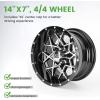 image10L0L 8quot10quot12quot14quot Golf Cart Aluminum Wheels  Upgrade Set of 4 with SS Center Caps  Lightweight Durable Design for Enhanced Handling ampamp Custom Style Machined Black SilverHT042Machined Black Milled Rivets