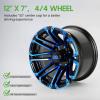 image10L0L 8quot10quot12quot14quot Golf Cart Aluminum Wheels  Upgrade Set of 4 with SS Center Caps  Lightweight Durable Design for Enhanced Handling ampamp Custom Style Machined Black SilverHT036Oceanic Gloss Blue Elite Finish
