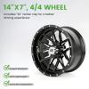 image10L0L 8quot10quot12quot14quot Golf Cart Aluminum Wheels  Upgrade Set of 4 with SS Center Caps  Lightweight Durable Design for Enhanced Handling ampamp Custom Style Machined Black SilverHT058Machined Black Milled Rivets