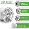 image10L0L 8quot10quot12quot14quot Golf Cart Aluminum Wheels  Upgrade Set of 4 with SS Center Caps  Lightweight Durable Design for Enhanced Handling ampamp Custom Style Machined Black SilverHT011Silver