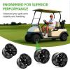 image10L0L 8quot10quot12quot14quot Golf Cart Aluminum Wheels  Upgrade Set of 4 with SS Center Caps  Lightweight Durable Design for Enhanced Handling ampamp Custom Style Machined Black SilverHT036Gloss Black Full