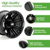 image10L0L 8quot10quot12quot14quot Golf Cart Aluminum Wheels  Upgrade Set of 4 with SS Center Caps  Lightweight Durable Design for Enhanced Handling ampamp Custom Style Machined Black SilverHT036Gloss Black Full