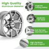 image10L0L 8quot10quot12quot14quot Golf Cart Aluminum Wheels  Upgrade Set of 4 with SS Center Caps  Lightweight Durable Design for Enhanced Handling ampamp Custom Style Machined Black SilverHT052Gloss Gray Full