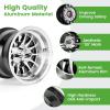 image10L0L 8quot10quot12quot14quot Golf Cart Aluminum Wheels  Upgrade Set of 4 with SS Center Caps  Lightweight Durable Design for Enhanced Handling ampamp Custom Style Machined Black SilverHT011Gloss Black FullPainted