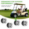 image10L0L 8quot10quot12quot14quot Golf Cart Aluminum Wheels  Upgrade Set of 4 with SS Center Caps  Lightweight Durable Design for Enhanced Handling ampamp Custom Style Machined Black SilverHT011Gloss Black FullPainted