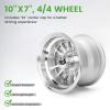 image10L0L 8quot10quot12quot14quot Golf Cart Aluminum Wheels  Upgrade Set of 4 with SS Center Caps  Lightweight Durable Design for Enhanced Handling ampamp Custom Style Machined Black SilverHT011Silver