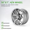 image10L0L 8quot10quot12quot14quot Golf Cart Aluminum Wheels  Upgrade Set of 4 with SS Center Caps  Lightweight Durable Design for Enhanced Handling ampamp Custom Style Machined Black SilverHT052Gloss Gray Full