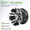 image10L0L 8quot10quot12quot14quot Golf Cart Aluminum Wheels  Upgrade Set of 4 with SS Center Caps  Lightweight Durable Design for Enhanced Handling ampamp Custom Style Machined Black SilverMA050Gloss Black Full