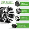 image10L0L 8quot10quot12quot14quot Golf Cart Aluminum Wheels  Upgrade Set of 4 with SS Center Caps  Lightweight Durable Design for Enhanced Handling ampamp Custom Style Machined Black SilverMA050Gloss Black Full