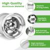image10L0L 8quot10quot12quot14quot Golf Cart Aluminum Wheels  Upgrade Set of 4 with SS Center Caps  Lightweight Durable Design for Enhanced Handling ampamp Custom Style Machined Black SilverMA063Silver