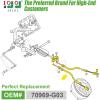 image10L0L Brake Cable Set Passenger and Driver Side Fits EZGO 94 TXT or Medalist Golf Cart Replaces 70969G03