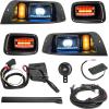 image10L0L Deluxe Golf Cart Light Kit for EZGO TXT 19962013 12V48V Headlight Taillight with RGB Daytime Running Lamp Low High Beam Turn Signal Brake Pad Hazard Light
