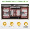 image10L0L Golf Cart Battery Cables 4 Gauge for 36v ampamp 48v EZGO TXT 1994UP ACDC Wire Golf Cart Battery Pure Copper Wiring Kit with Heavy Duty Wire LugsRed  Black