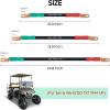 image10L0L Golf Cart Battery Cables 4 Gauge for 36v ampamp 48v EZGO TXT 1994UP ACDC Wire Golf Cart Battery Pure Copper Wiring Kit with Heavy Duty Wire Lugs  Black ampamp Green