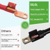 image10L0L Golf Cart Battery Cables 4 Gauge for 36v ampamp 48v EZGO TXT 1994UP ACDC Wire Welding Battery Pure Copper Flexible Cable with Heavy Duty Terminal ConnectorRed  Green