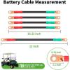 image10L0L Golf Cart Battery Cables Compatible with EZGO TXT 1994UP 36v ampamp 48v Golf Cart Pure Copper ACDC Battery Cable Kit 4 Gauge 5Piece Set