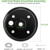 image10L0L Golf Cart Brake DrumHub Assembly Electric for EZGO TXT Replaces OEM 19186G1Pblack 2pack
