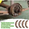 image10L0L Golf Cart Brake ShoesBrake Pads and Bendex Drum Spring Kit for Yamaha 1993Up G14 G16 G19G22 and 1996Up TXTEZGOST350WorkhorseMedalist 1997 UP OEM 27943G01 27945G01 70794G01 70795G01Golf Cart Brake Shoes and Bendex Drum Spring