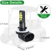 image10L0L Golf Cart Headlight Bulb for EZGO 1994 Club Car DS 1999 and Club Car Precedent 2004 12V Head Light Bulb Relace OEM 101988101 74004G01 Pack of 2