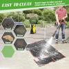 image10L0L Golf Cart Mat Full Coverage Floor Liner Mat Custom Fit for EZGO TXT 1996 Express S4 20122020 EX1 2020 Valor Cushman Workhorse Easy to CleanRed  Black