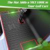 image10L0L Golf Cart Mat Full Coverage Floor Liner Mat Custom Fit for EZGO TXT 1996 Express S4 20122020 EX1 2020 Valor Cushman Workhorse Easy to CleanRed  Black