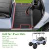 image10L0L Golf Cart Mat Full Coverage Floor Liner Mat Custom Fit for EZGO TXT 1996 Express S4 20122020 EX1 2020 Valor Cushman Workhorse Easy to CleanRed  Black
