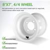 image10L0L Golf Cart WheelRim 44  1016mm Bolt Pattern 684mm Centre Hole Steel with Durable White Powder Coat Finish OEM Dimensions Fit for Yamaha EZGO TXT RXV Club Car DS Precedent Tempo Onward 8x78x7