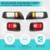 image12 Volt Headlight Tail Light Kit Compatible with EZGO TXT 19962013 Golf Cart Lights Street Legal Kit Wire Harness for Gas and Electric