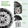 imageUniversal Aluminum 14quot Cross Wheels Set of 4 with SS Center Caps Golf Cart Accessories Lightweight Machined Black Silver For EZGO For Club Car For Yamaha
