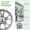imageUniversal Aluminum 14quot Five Spoke Wheels Set of 4 with SS Center Caps Golf Cart Accessories Lightweight Machined Grey For EZGO For Club Car For Yamaha