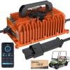 image10L0L 15 Amp 48 Volt Golf Cart Charger for Club Car DS Precedent Smart Golf Cart Battery Charger 3 Battery Types Support Battery Repair Automatic Power Recharge IP67 WaterproofOrange