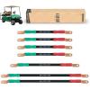 image10L0L Golf Cart Battery Cables 4 Gauge for 36v ampamp 48v EZGO TXT 1994UP ACDC Wire Golf Cart Battery Pure Copper Wiring Kit with Heavy Duty Wire Lugs  Black ampamp Green