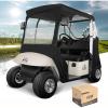 image10L0L Golf Cart Enclosure Compatible with EZGO TXT RXV Golf Cart Cover Waterproof Windproof Portable Transparent Storage Driving 4 Sided Enclosure