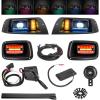 image10L0L Upgrade Golf Cart Light Kit for EZGO TXT Headlight Taillight with Turn Signal Switch Low High Beam Blinker ampamp Brake Light Switch Pad Horn MusicSync Color Daytime Running Lamp