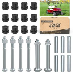 image10L0L Complete Rear Leaf Springs ampamp Shackles Bushing Sleeve Kit for EZGO TXT Medalist Gas and Electric Golf Cart 1994up Replace OEM 70289G02 70291G01 00429G4 14158GIBlack
