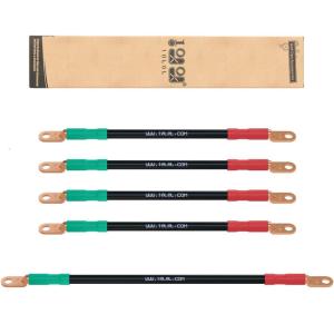 image10L0L Golf Cart Battery Cables 4 Gauge for 36v ampamp 48v EZGO TXT 1994UP ACDC Wire Golf Cart Battery Pure Copper Wiring Kit with Heavy Duty Wire LugsRed  Green