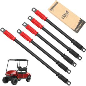 image10L0L Golf Cart Battery Cables 4 Gauge for 36v ampamp 48v EZGO TXT 1994UP ACDC Wire Golf Cart Battery Pure Copper Wiring Kit with Heavy Duty Wire LugsRed  Black