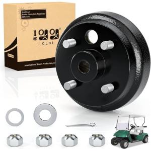 image10L0L Golf Cart Brake DrumHub Assembly Electric for EZGO TXT Replaces OEM 19186G1PBlack 1pack