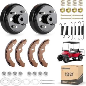 image10L0L Golf Cart EZGO Brake Maintenance Kit for 1997Up Electric EZGO TXT PDSIncl Brake Hub Drums ampamp PadsShoes ampamp Spring Kit OEM 19186G1 70794G01 70795G01 27943G01 NOT FIT Gas Models