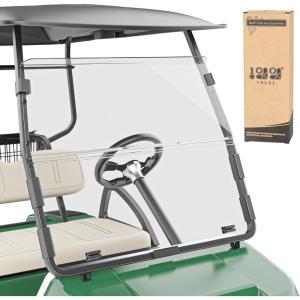 image10L0L Golf Cart HD Windshield for Club Car DS 200005UPHD Shatterproof ampamp Foldable Windproof Windshield Integrated TintedClean