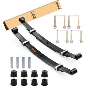 image10L0L Golf Cart Heavy Duty Rear 3Leaf Spring Kit for EZGO TXT Medalist 19945up ampamp MPT 800 HD Leaf Spring with Bushings Sleeves U Bolts Replace OEM 70247G01 70474G01 70505G01 603109