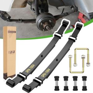 image10L0L Golf Cart Heavy Duty Rear 3Leaf Spring Kit with Bushings ampamp Sleeves for 19952013 EZGO TXT OEM 70506G01 74135G01 74207G01 74207G03