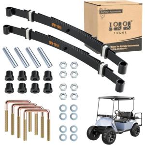 image10L0L Heavy Duty 4 Leaf Rear Spring Kit for EZGO TXT Electric 1994up ampamp Gas 19952013 Golf Cart Includes Bushings Sleeves U Bolts OEM 70506G01 74135G01 74207G01 74207G02 74207G03